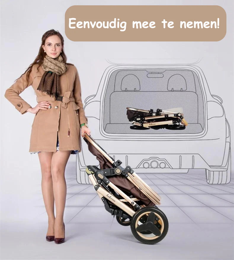 Twinky All-in-1 Kinderwagen Set - Grijs Goud - Image 7