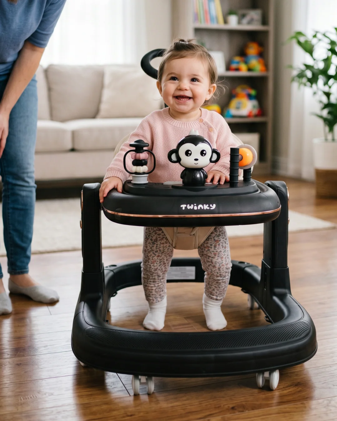 Twinky Babywalker GO - 2-in-1 Loopstoel & Loopwagen - Black - Image 5