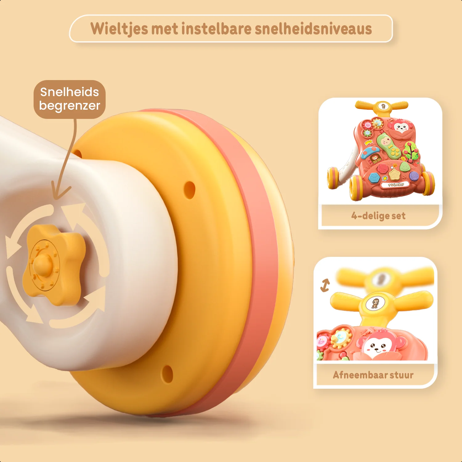 Twinky Interactieve Loopwagen - Blauw - Image 3