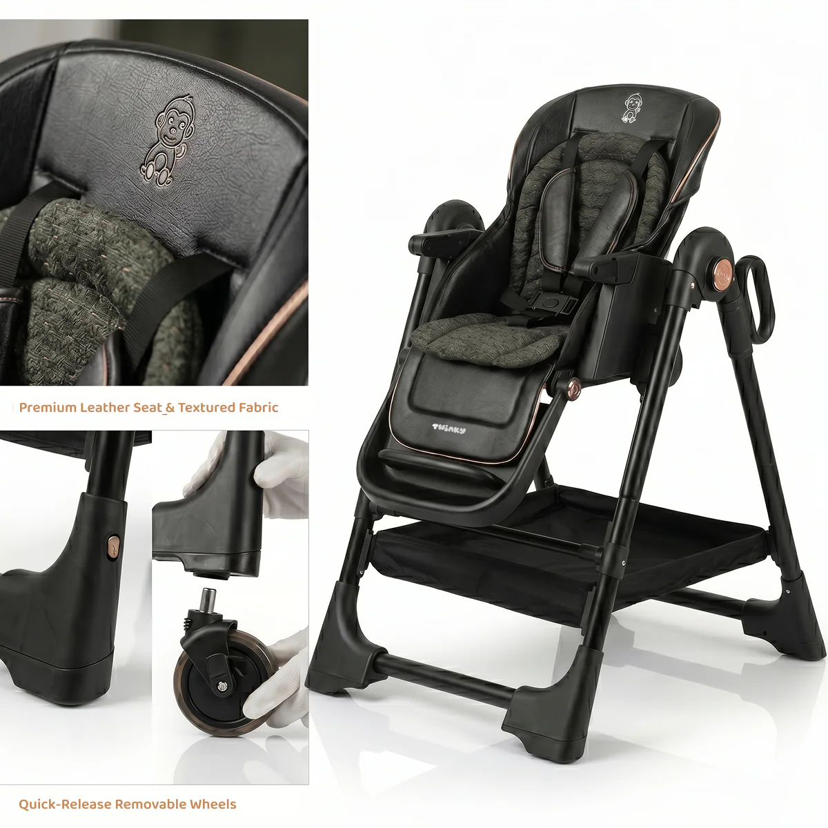 (PRE-ORDER) Twinky Kinderstoel EXPLORE - Black - Image 6