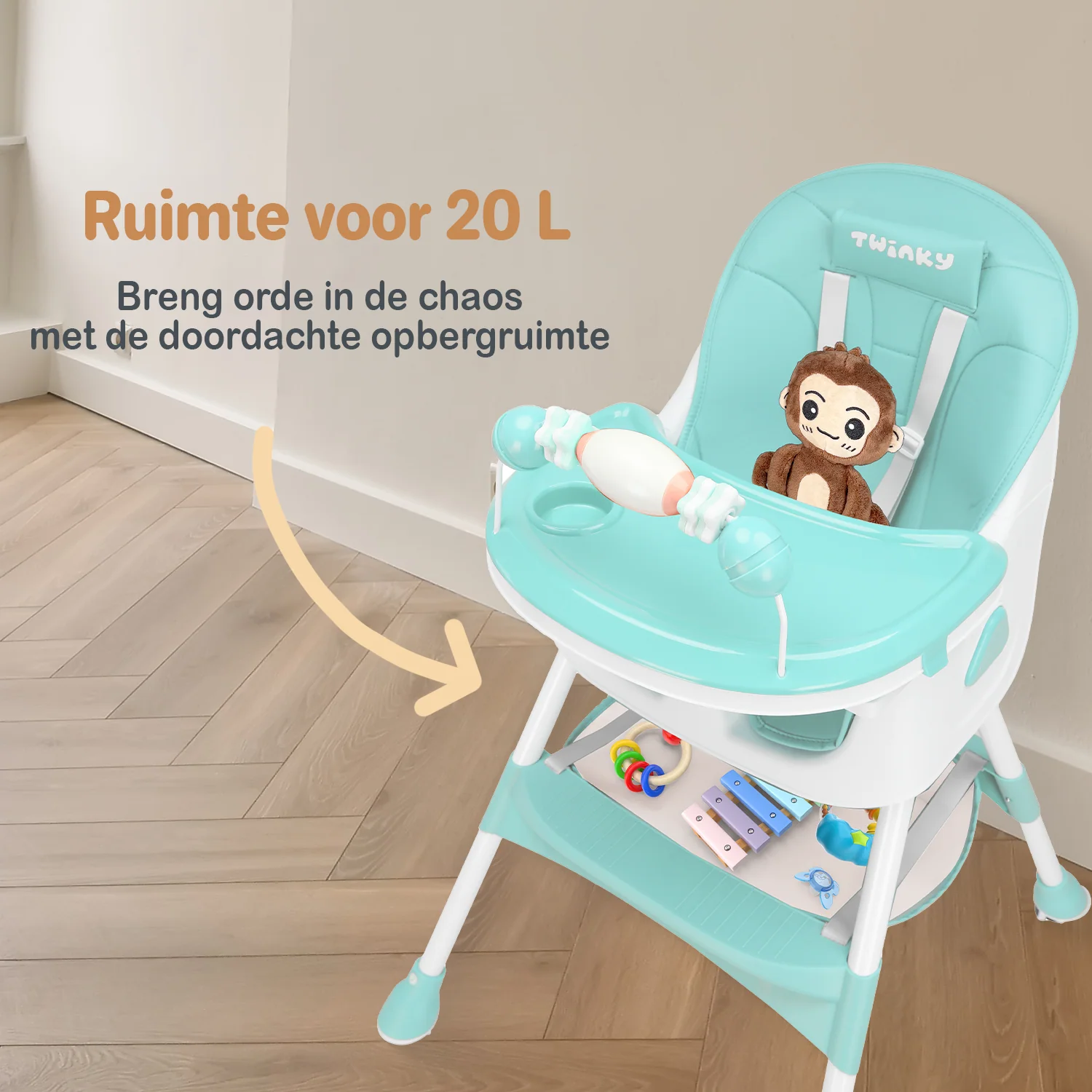 {UITVERKOCHT} Twinky® Kinderstoel MAXI - Blauw - Image 3