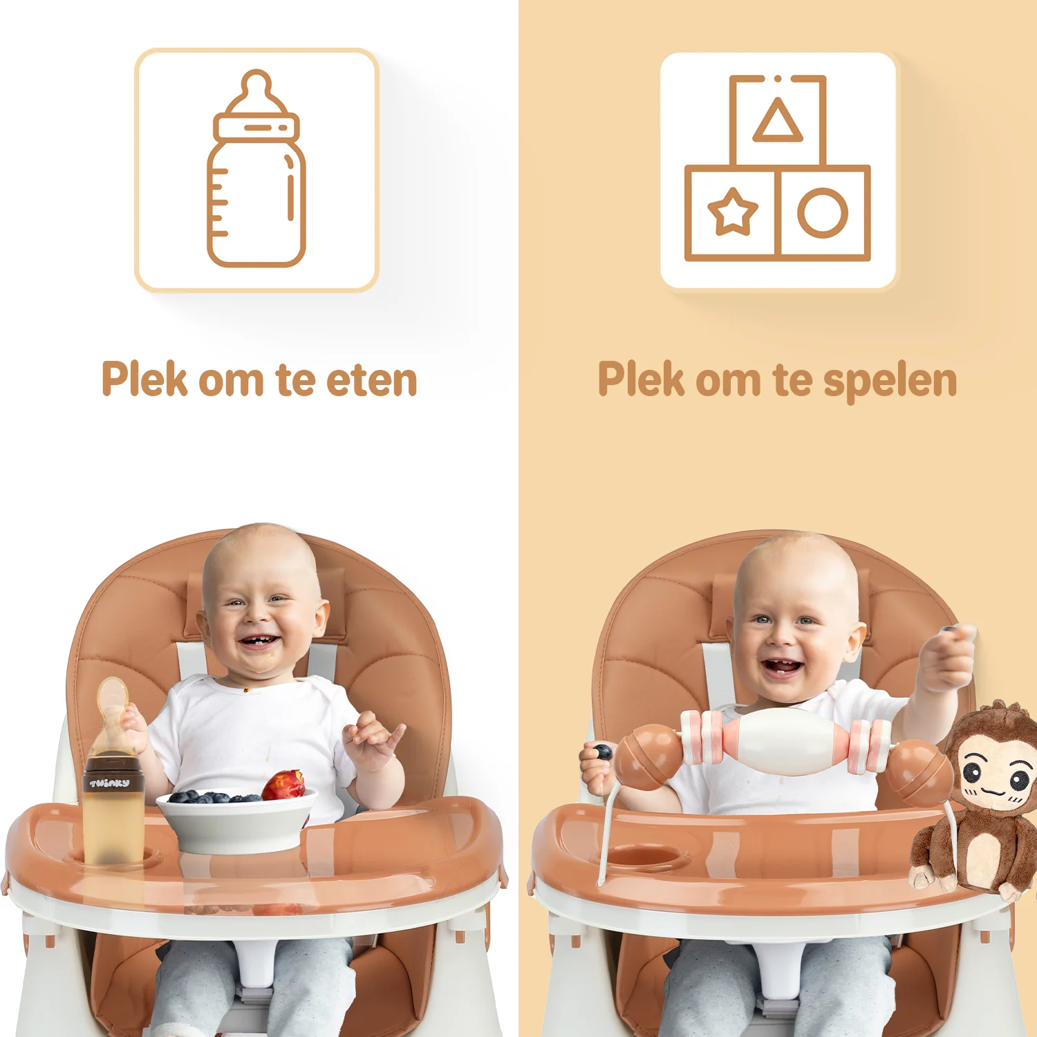 Twinky Kinderstoel MAXI - Bruin - Image 9
