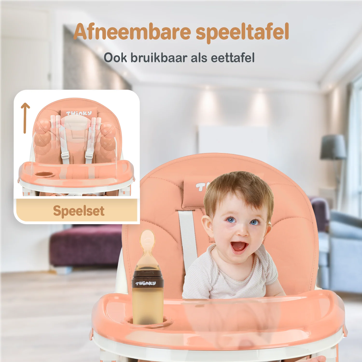 Twinky Kinderstoel MAXI - Roze - Image 6